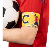 Wanapix | Fascia da Capitano Personalizzata | con Scudetto della Squadra e Foto | Elastica Fascia da Braccio di Calcio | Regolabile - 26 x 6,5 cm (Bambino)| Giallo