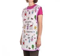 Wanapix | Grembiule Maestra Personalizzato | Regalo Maestre Fine Anno | Camice Maestra Scuola Infanzia | Idee Regalo Insegnanti | Rosa | Drawing