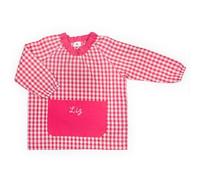Wanapix | Grembiule Scuola Personalizzato con Nome | per Bambini | Scuola/Asilo/Pittura/Cucina | 2 Anni | Rosa