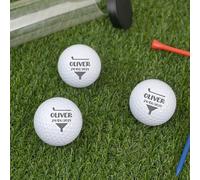 Wanapix | Pack 3 Palline Golf Personalizzate | Regali Festa del Papà/Compleanno | Personalizzato con Incisione o Stampa | Incise - Golf