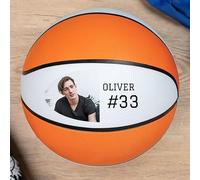 Wanapix | Pallone da Basket Personalizzato Decorativo | Piede di Supporto Incluso | Basket Bambino e Adulti | Personalizzato con Foto e Nome | Taglia 7 | Numero e Foto