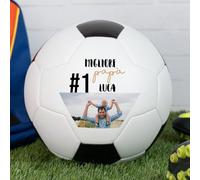 Wanapix | Pallone da Calcio Personalizzato | Con Foto, Testo o Nome Stampato | Premium | Misura 5 | Festa del Papà | Regalo Originale | Miglior padre