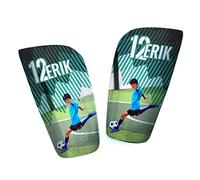 Wanapix | Parastinchi da Calcio Personalizzati per Bambini | Con Foto, Nome e Numero | Protezione Completa | Personalizzazione totale - Taglia M