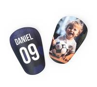 Wanapix | Parastinchi da Calcio Personalizzati per Bambini | Con Foto, Nome e Numero | Protezione Completa | 8 x 10 cm | Personalizzazione Totale