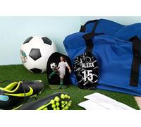 Wanapix | Parastinchi da Calcio Personalizzati per Bambini | Imbottiti e Leggero | Con Foto, Nome e Numero | Personalizzazione totale - Taglia S