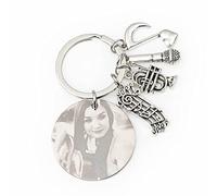 Wanapix | Portachiavi Inciso - Musica | Personalizzato con Foto e Testo | Piccole Figurine di Musica | Regalo Originale | Acciaio Inox | Circolare 3,5ø cm | Musicista