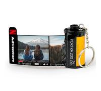 Wanapix | Portachiavi Rullino con Foto Personalizzato| 10 Foto e Testo | Bobina Portachiavi | Portachiavi Colorato con Pellicola per Fotocamera | Regalo Originale | Serie