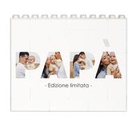 Wanapix | Puzzle Personalizzato con Blocchi XL | Compatibile con le Grandi Marche di Mattoncini | Regalo per la Festa del Papà | Regalo Originale per Uomo | 28 Pezzi XL | 19x15cm | Edizione Limitata