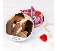 Wanapix | Scatola di Caramelle Personalizzata | 32 Dolci Assortiti | Scatola San Valentino Originale con Foto e Testo | Idee Regalo Anniversario | 5x12 cm