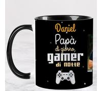 Wanapix | Tazza Festa del Papà Personalizzata | Idee Regalo Orignale | Regali per Papà | Gamer