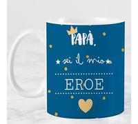 Wanapix | Tazza Festa del Papà Personalizzata | Idee Regalo Orignale | Regali per Papà | Sei il mio eroe