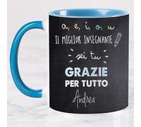 Wanapix | Tazza Maestra Personalizzata | Regalo Maestre Fine Anno | Tazza Colazione | 325 ml | Idee Regalo Insegnanti | Insegnante