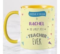 Wanapix | Tazza Maestra Personalizzata | Regalo Maestre Fine Anno | Tazza Colazione | 325 ml | Idee Regalo Insegnanti | Certificate of excellence
