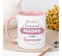 Wanapix | Tazza per Mamma | Tazza Personalizzata | Idee Regalo Nonna Compleanno | 325ml | Grande madre e super nonna