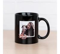 Wanapix | Tazza Personalizzata 100% Nera con Foto e Testo | Tazza in Ceramica dal Design Unico | Regalo Originale | Adatta alla Lavastoviglie | Capacità 325ml | Colore Nero 100%
