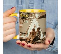 Wanapix | Tazza Personalizzata Con Foto e Testo | 325 ml | Tazza Personalizzata Ceramica | Mug | Regalo Originale | GIALLO