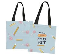 Wanapix | Tote Bag Maestra Personalizzata | Regalo Maestre Fine Anno | Idee Regalo Insegnanti | Shopper Bag Donna | 41x43 cm | Teacher Top