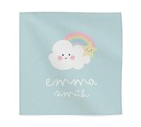 Wanapix | Tovaglioli Bambini Personalizzati con Nome | Tovaglioli Stoffa per Scuola | Lavabile in Lavatrice | 45x45cm | Nuvola e stella