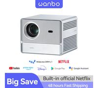 Wanbo DaVinci 1 Pro proiettore Google TV11.0 proiettore 1080P 4K Home Theater Auto Focus 5G WiFi Bluetooth proiettore portatile Silver
