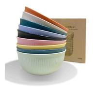 WANBY Ciotole di plastica leggere Set Unbreakable Dinner Piatti Ciotola Set Non-Tossina Lavastoviglie e Microonde Sicuro BPA Free e Sano (680ml 9 Pezzi)