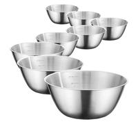 WANBY Ciotole in acciaio inossidabile 304 Metallo Leggero Set di ciotole da pranzo infrangibili Non-Tossina Lavastoviglie Sicuro BPA Free e Sano（8 Pezzi 800ml）