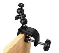 WANBY Staffa di Montaggio con Morsetto per Telecamera a Doppia Sfera con Supporto Supporto per Morsetto per Telecamera per DSLR Monitor LCD Luci Flash LED