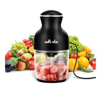 Wancle Tritatutto, Tritatutto Elettrico Multifunzione, 350W, 600ML, Facile da Pulire (Nero)