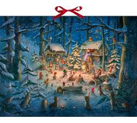 Wand-Adventskalender - Tierischer Chor im Winterwald