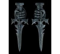 Wand Teelichthalter 2er Set - Drachenklauen - Drache Portacandele Gothic