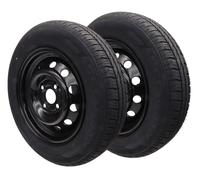 Wanda 2x Ruota Completa Cerchio Nero 145/80R13 79N 4x100 4Jx13 Pneumatico