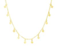 WANDA PLATA Collana Girocollo Ciondolo Quadrifoglio da Donna Argento 925 Placcato in Oro, Trifoglio con Quattro Foglie, Buona Fortuna, Scatolina Regalo