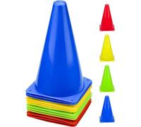 Wandefol 12 Pcs Coni di Calcio Coni di Formazione Coni di Plastica per Traffico, Allenamento Sportivo, Attività Campo, Festa,Calcio, Pallacanestro