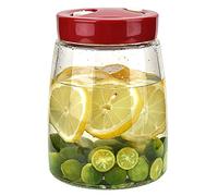wandeli Vasetto di fermentazione in vetro a bocca larga da 1,4 l, con valvola di rilascio dell'aria automatica manuale per preparare sottaceti Kimchi, stoccaggio di yogurt crauti