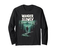 Wander Slowly Trekking Lento Natura Calma Maglia a Manica
