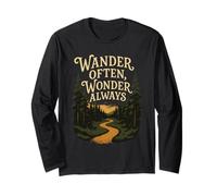 Wander Spesso Wonder Always Escursionismo Avventura Sentiero nel Bosco Maglia a Manica
