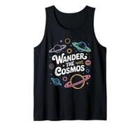 Wander The Cosmos Pastel Planets Carino Galaxy Citazione Canotta
