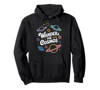 Wander The Cosmos Pastel Planets Carino Galaxy Citazione Felpa con Cappuccio