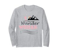 Wander Woman Alpinista Gipfelstürmerin con Scritta Divertente Maglia a Manica