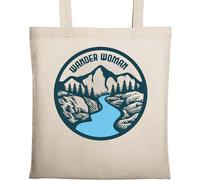 Wander Woman River Graphic - Borsa tote in cotone ecologico naturale beige