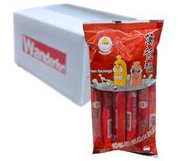WANDERFORT Salsiccia Affumicata al Prosciutto - Confezione da 15 x 9 x 30 g | Salsicce confezionate singolarmente, pronte da gustare calde o fredde - ideali per aperitivi e buffet