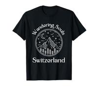 Wandering Souls Svizzera Vacanze Viaggi Maglietta