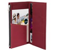 WANDERINGS Astuccio Con Cerniera E Tasche Per Carte Taccuini Da Viaggio Formato Regolare 21x11 cm - Tessuto In Cotone 100% Resistente - Accessorio Per Quaderni Standard Ricaricabili