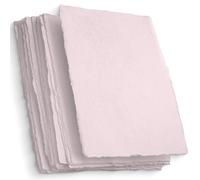 Wanderings Thick Handmade Deckled Edge Cotton Paper - Cold Pressed Texture - Paint, Watercolor, Drawing, Writing, Cards, Invitations, Menus, Save the Date, Arts and Crafts, 25 Pack Green 300gsm, 4x6"