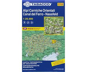 Wanderkarte 18 Alpi Carniche 1:25.000 [Lingua inglese]