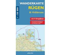 Wanderkarte Rügen & Hiddensee: Mit Stralsund. Mit Ortsplänen von Baabe, Bergen, Binz, Garz, Göhren, Putbus, Sassnitz, Sellin, Thiessow. Mit UTM-Gitter für GPS. Maßstab 1:50.000.