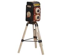 WANDERLUST DECO Camara de Video de Metal Marrón 17x15x32