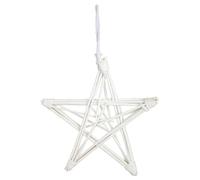 WANDERLUST DECO Estrella decoración de mimbre Blanca 55x55x5