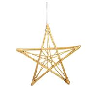 WANDERLUST DECO Estrella decoración de mimbre Dorada 85x85x5