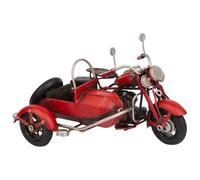 WANDERLUST DECO Sidecar de Metal Rojo 19x13.5x11.5