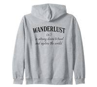 Wanderlust Definizione Viaggi Avventura Explorer Viaggi nel Mondo Felpa con Cappuccio